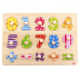 TOOKY TOY Wooden Puzzle Learning to Count Puzzle with Pins Numbers