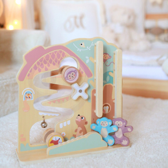 TOOKY TOY Maze Educational Board Track 2in1 Wooden Maze