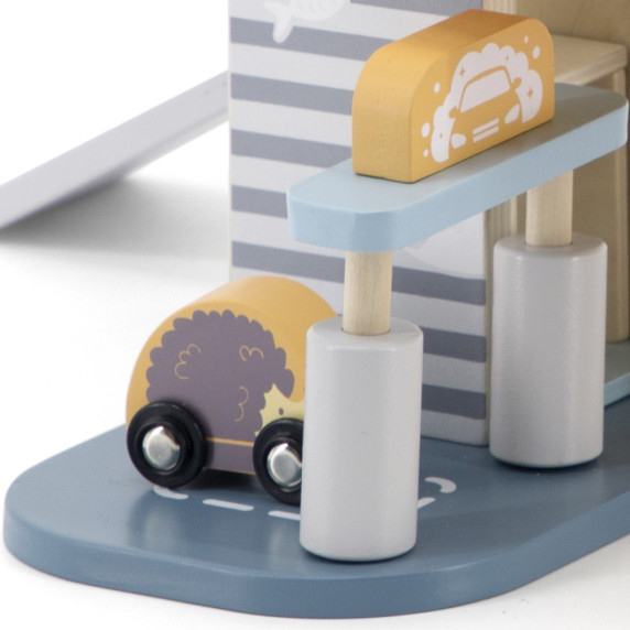 VIGA PolarB Parking Garage with Helicopter and Toy Cars