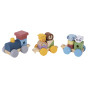 TOOKY TOY Wooden Train with Animals Blocks Montessori Puzzle