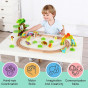 TOOKY TOY Wooden Magnetic Train Dinosaurs + Figures