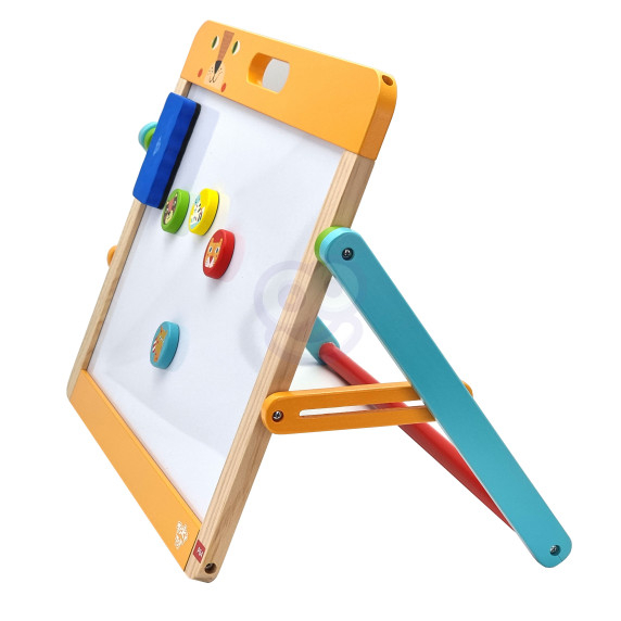 TOOKY TOY Educational 2-in-1 Magnetic Chalk Board for Children Magnets Sponge 6 pcs.