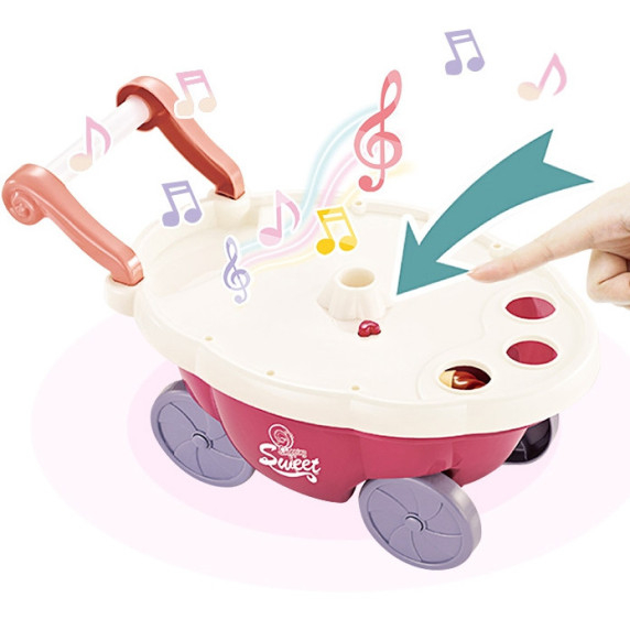 WOOPIE Food Truck Confectionery Trolley Ice Cream Sweets Stand Sound Light + 36 Accs