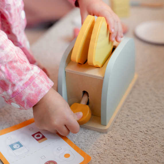 WOOPIE GREEN Wooden Toaster Breakfast Set with Accessories 14 pcs FSC