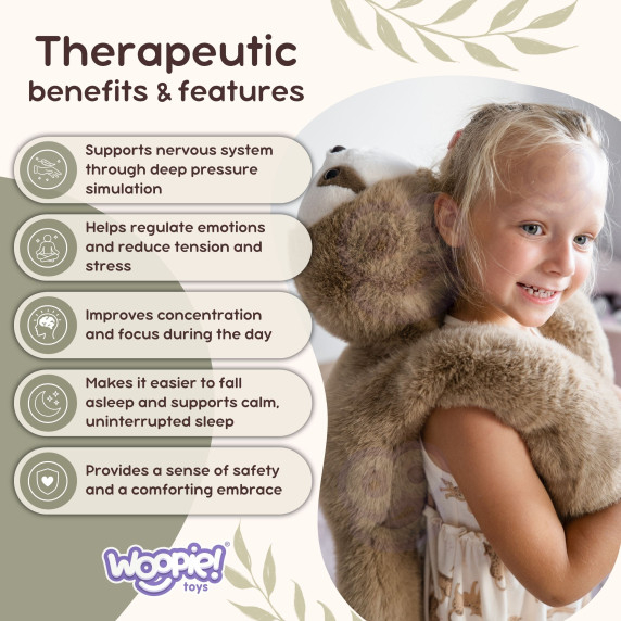 WOOPIE Sloth Weighted Sensory Plush Toy 1kg