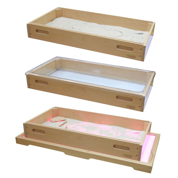 MASTERKIDZ Rectangular Sand Play Tray with LED Panel