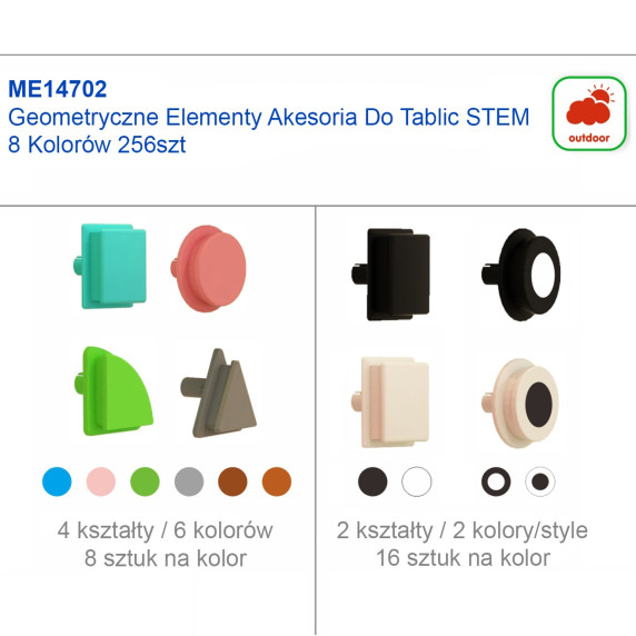 MASTERKIDZ Geometric Board Elements 256 pcs