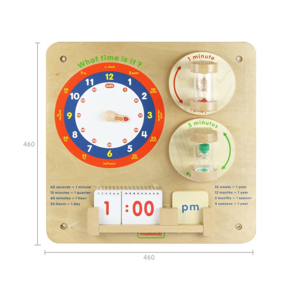 MASTERKIDZ Learning to Read the Clock Flex Wall Educational Board