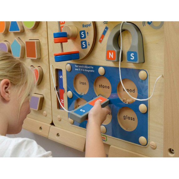 MASTERKIDZ Learning about Magnetic Attraction - Flex Montessori Wall Board