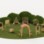 CLASSIC WORLD EDU 2-in-1 Manipulative Chalk Board Learning Time and Weather