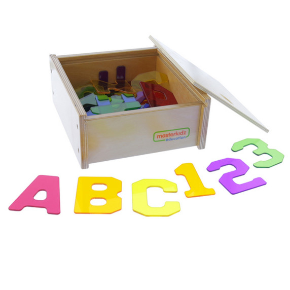 MASTERKIDZ Transparent Numbers and Letters 38 pcs Montessori