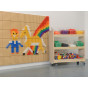 MASTERKIDZ Shelf on Wheels - 3 Shelves for STEM Board Accessories 800H x 800L