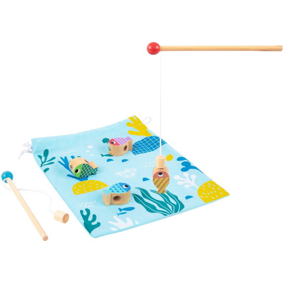TOOKY TOY Wooden Whale and Fish Game Multifunctional 4 in 1