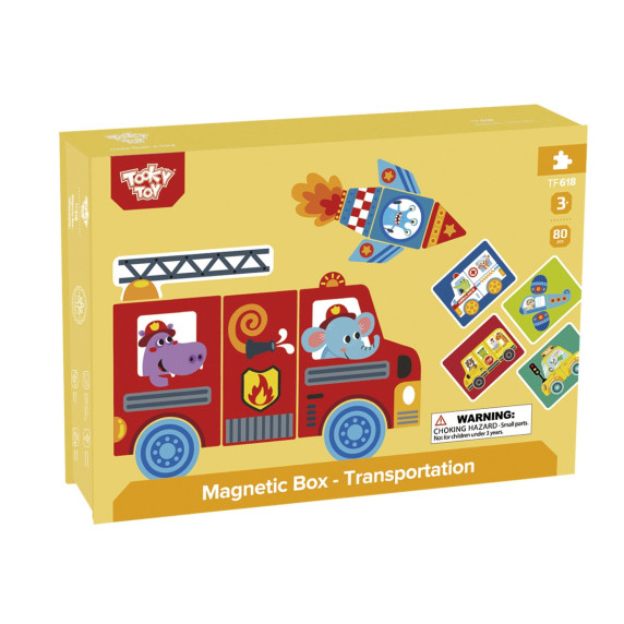 TOOKY TOY Montessori Educational Puzzle Magnetic Box for Children 80 pcs.