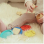 TOOKY TOY Wooden Puzzle Pyramid Shapes Teddy Bear 11 pcs.