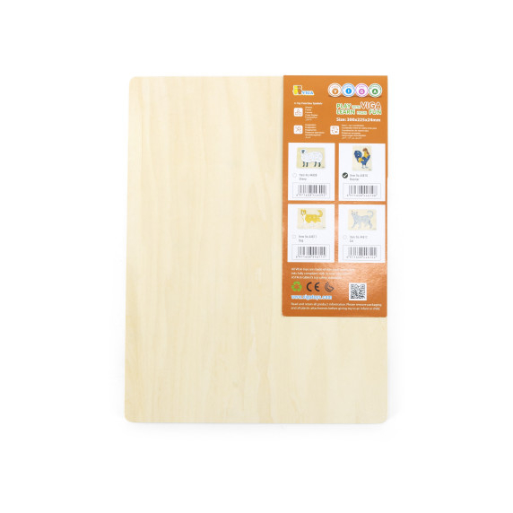 VIGA Wooden Montessori Puzzle Rooster with Pins