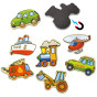 VIGA Wooden Vehicle Magnets Set