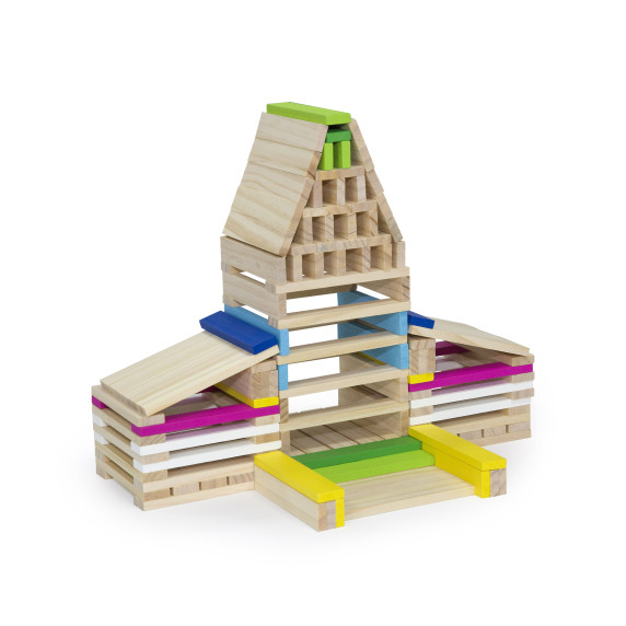 VIGA Wooden Building Blocks Buildings