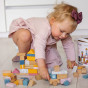 VIGA PolarB Set of wooden blocks in a bucket - 60 pieces