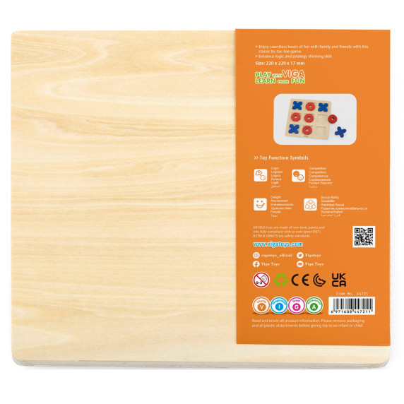 Viga Wooden Classic Tic-Tac-Toe Game