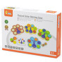 VIGA Wooden Match Colors Game Peacock Tail Montessori + Cards