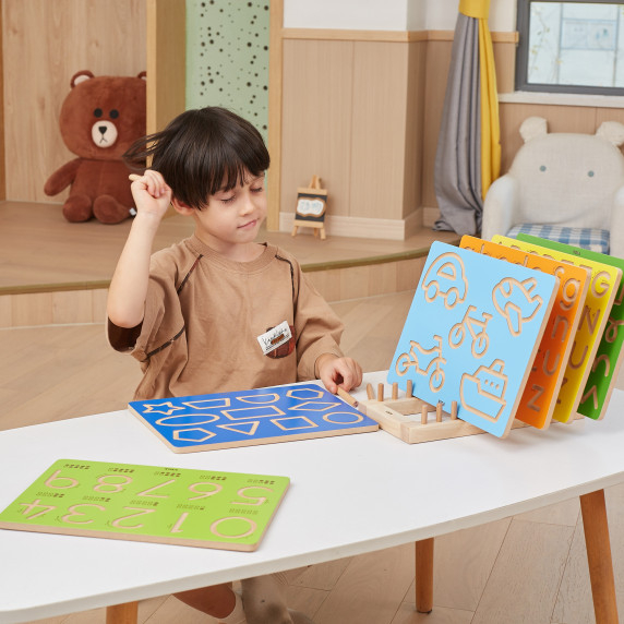 VIGA Graphomotor Board Large Letters Learning to Write