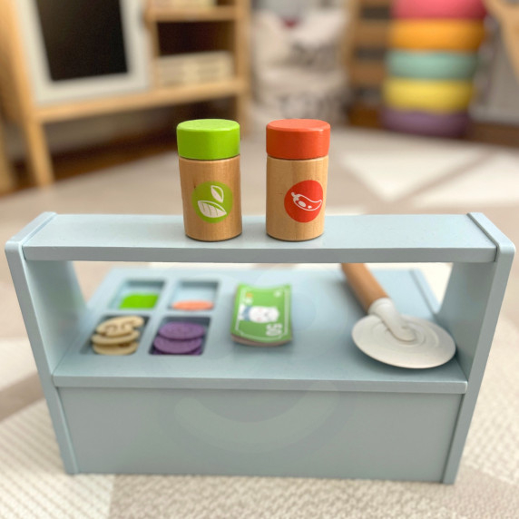 TOOKY TOY Pizzeria Wooden Pizza Oven Accessories