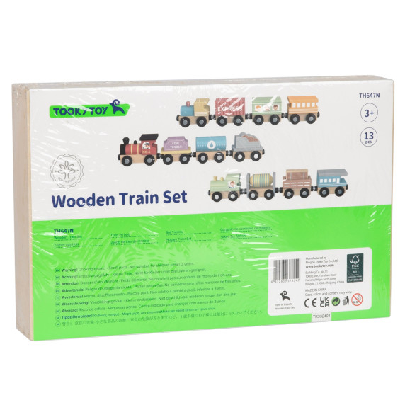 TOOKY TOY Wooden Magnetic Carriages