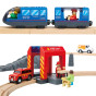 Tooky Toy Wooden Electric Train Fire Department Sound Effects 70 pcs FSC