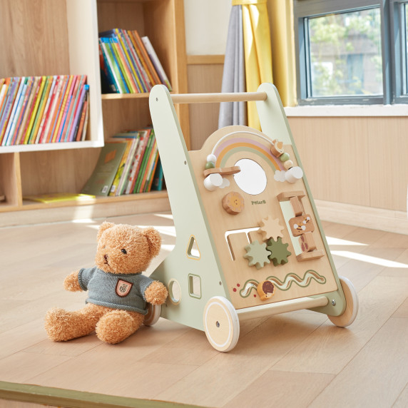 VIGA PolarB Wooden Push Walker Green Educational