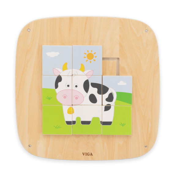 VIGA Wooden Manipulative Board Sensory Picture Puzzle