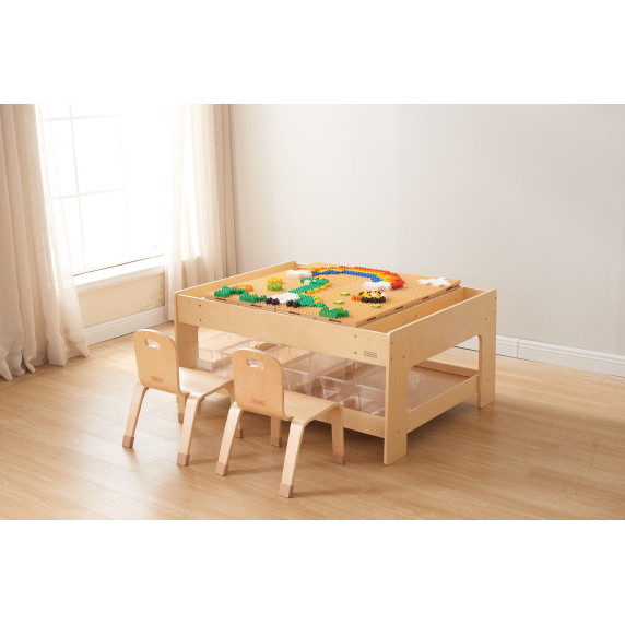 MASTERKIDZ Wooden Educational Table + STEM WALL ACCESSORIES + 359 pcs.