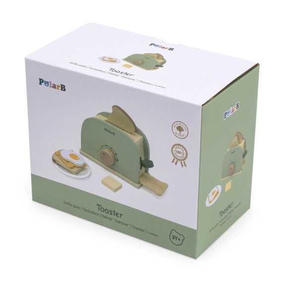 VIGA PolarB Wooden Toaster Set Green + Accessories