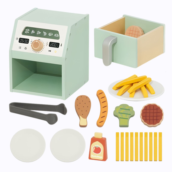 TOOKY TOY Wooden Air Fryer Air Fryer