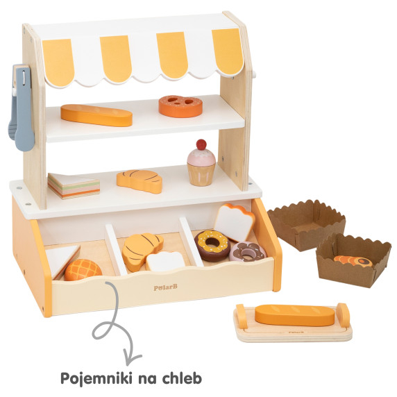 VIGA Wooden Mini Bakery Shop Baked Goods Stand 16 pcs.