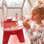 TOOKY TOY Pink Wooden Makeup Dressing Table with Mirror