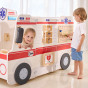 VIGA Large Wooden Ambulance Set Ambulance for Small Rescuers Accessories 25 pcs.