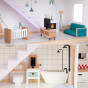 TOOKY TOY Large Wooden Dollhouse + FSC Figures