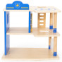 VIGA Wooden Police Station Police Car 3 levels 14 pieces
