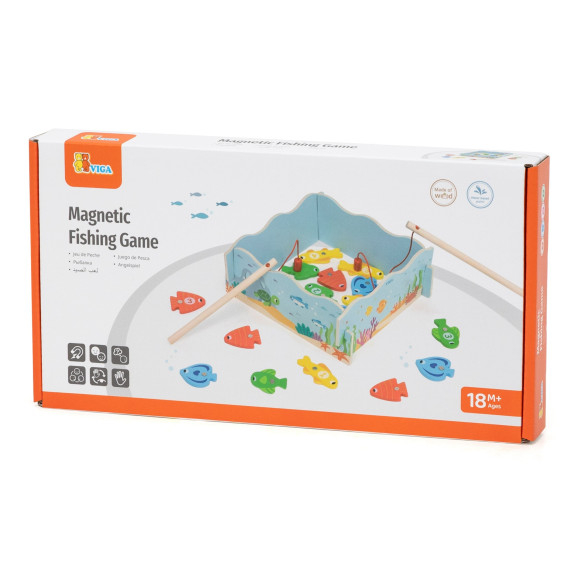 VIGA Wooden Magnetic Fishing Game – Learning and Fun in One