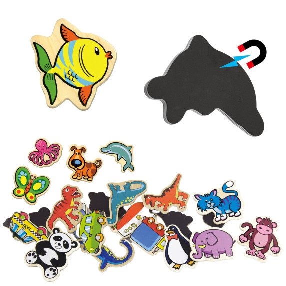VIGA Wooden Magnets Animals set of 20 pieces