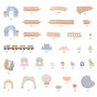 VIGA Wooden Train for Children Track 62 pieces