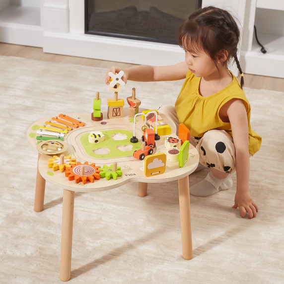 VIGA PolarB Educational Table Activities Pyramid Cymbals Sensory Montessori