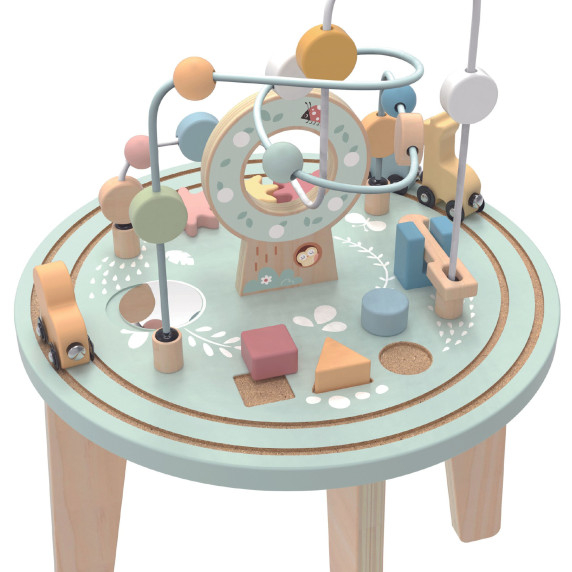 TOOKY TOY Wooden Montessori Activity Table Motor Loop