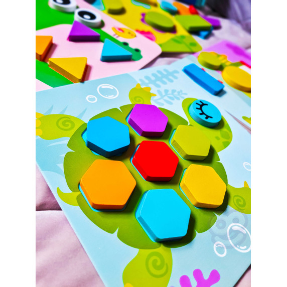 TOOKY TOY 4 in 1 Puzzle Mntessori Blocks Puzzle