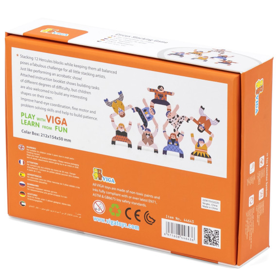 VIGA Arcade Game Balancing Circus Figures Puzzle 12 pieces
