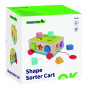 TOOKY TOY Wooden Sorter Cart Blocks 16 pcs.
