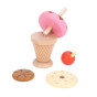 TOOKY TOY Wooden Ice Cream Puzzle Confectioner for Children 12 pcs.