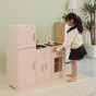 VIGA PolarB Wooden Interactive Kitchen Pink Set with Fridge and Sink