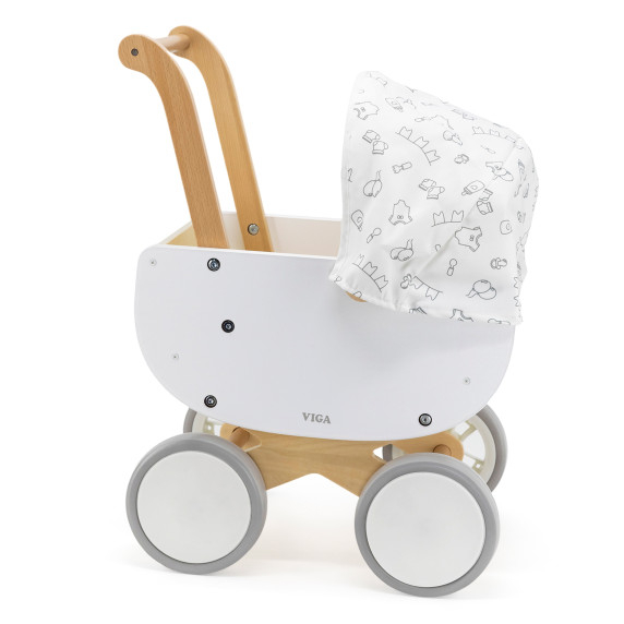 VIGA Wooden Doll's Pram with Gondola